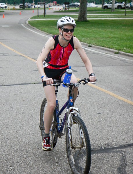 Smiling because this bike ride was nice and flat!