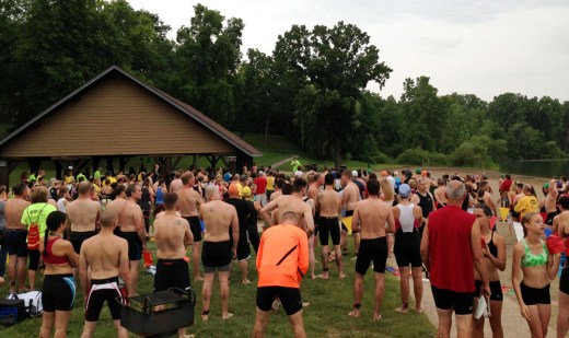 Everyone gathered for the race meeting