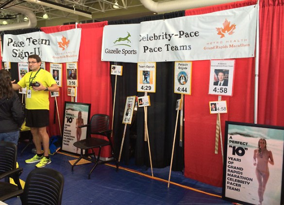 Celebrity pace groups