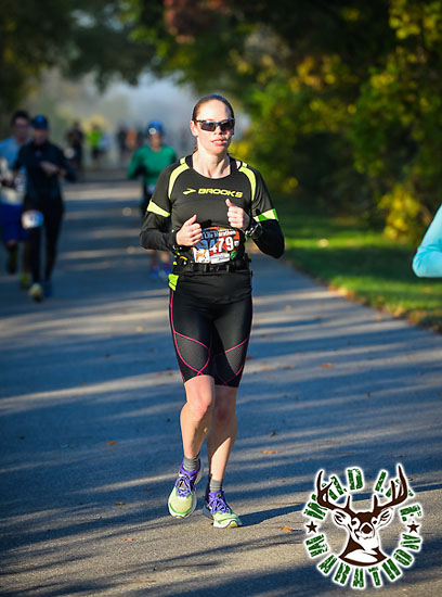 Racing along, feeling good.