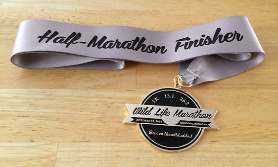 A medal for all of the finishers.