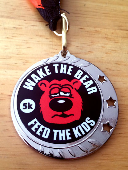 A closer look at Matt's medal.