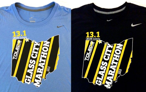 The official race shirts. Different cuts and colors for men and women.