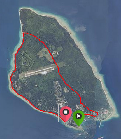A satellite view of where we ran