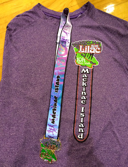 The tech race shirt and medal