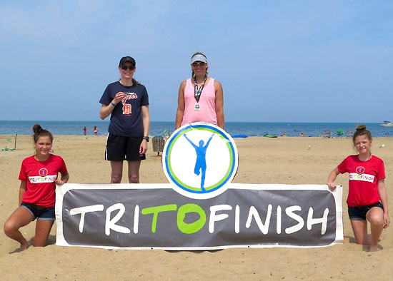 On the podium with the one other woman in my age group.