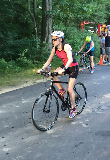 Starting the bike portion.