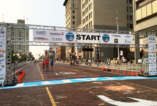 We scoped out the starting line while things were still quiet.