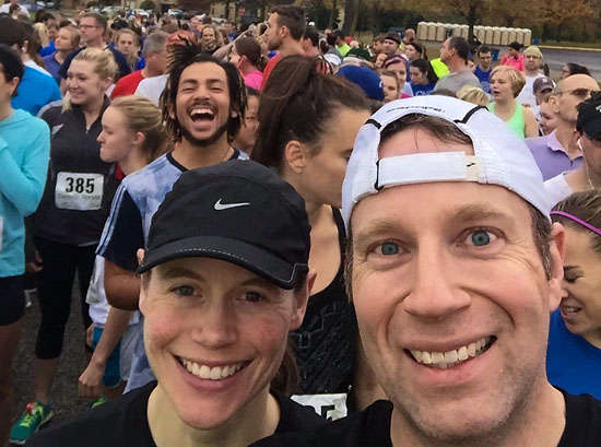 Matt, me, and another happy dude waiting for the start.