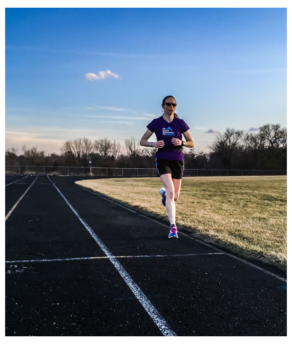 A photo Matt took of me on the track last Tuesday.