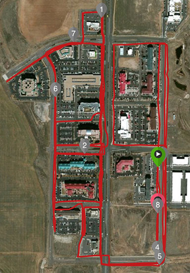 Around and around the hotels