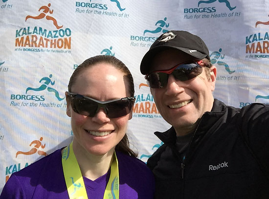 A post-race photo with Matt