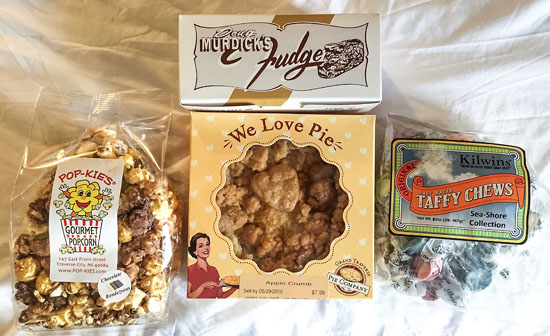 This doesn't show the caramel-covered Rice Krispie Treats we finished on the spot