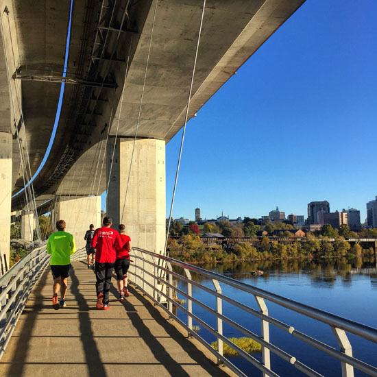 We had a beautiful morning for our shakeout run