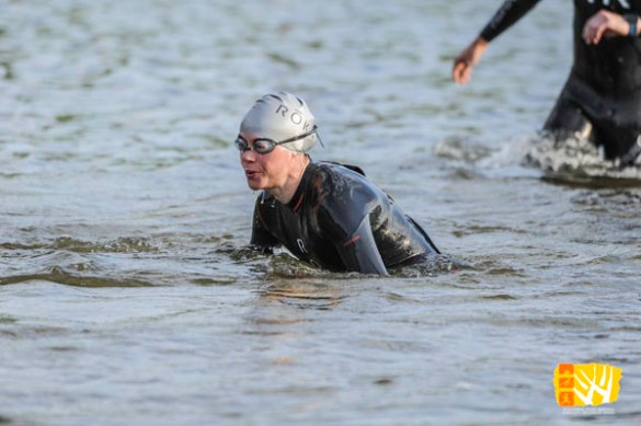 Finishing the swim. Not the greatest photo, but the others were REALLY bad. (photo thanks to Greg Sadler/Epic Races)