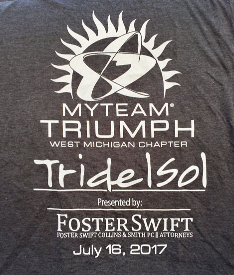 The front of the cotton race t-shirt