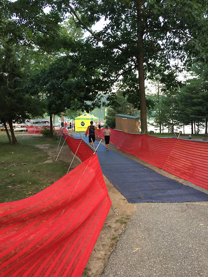 Looking down toward the beach