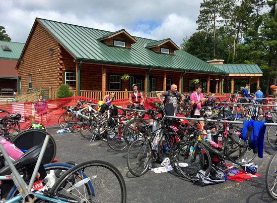 A post-race picture of the transition area