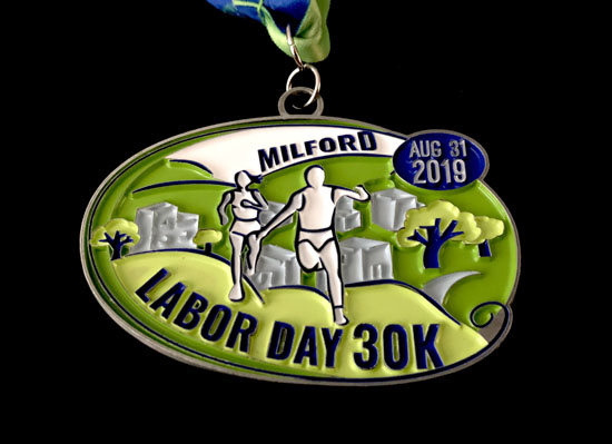 2019-08-31 - milford 30k medal