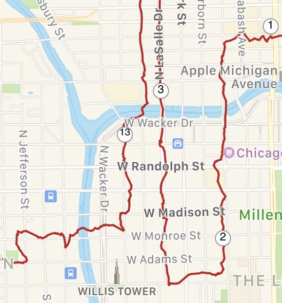 2019-10-13 - chicago marathon garmin map
